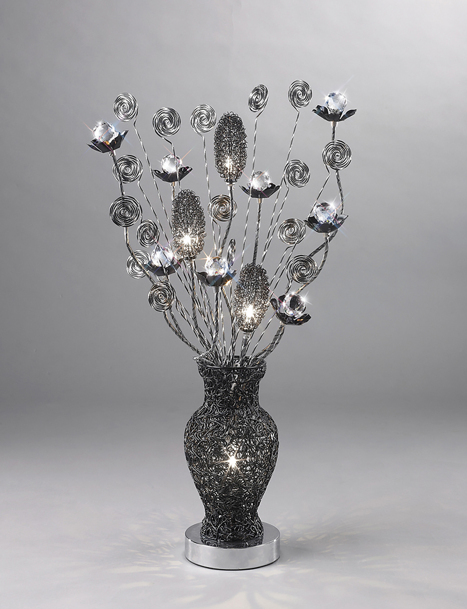 Nevada Aluminium Crystal Table Lamps Diyas Home Armed Table Lamps Nevada Aluminium Crystal Table Lamps Diyas Home Armed Table Lamps